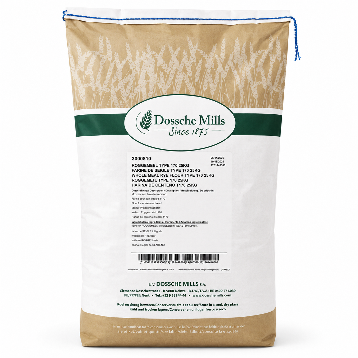 Dossche Mills Roggemeel - 25 Kg