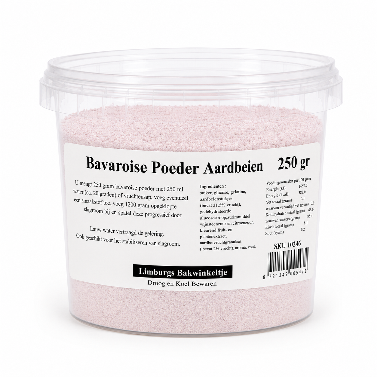 Bavaroise Poeder Aardbeien - 250 g