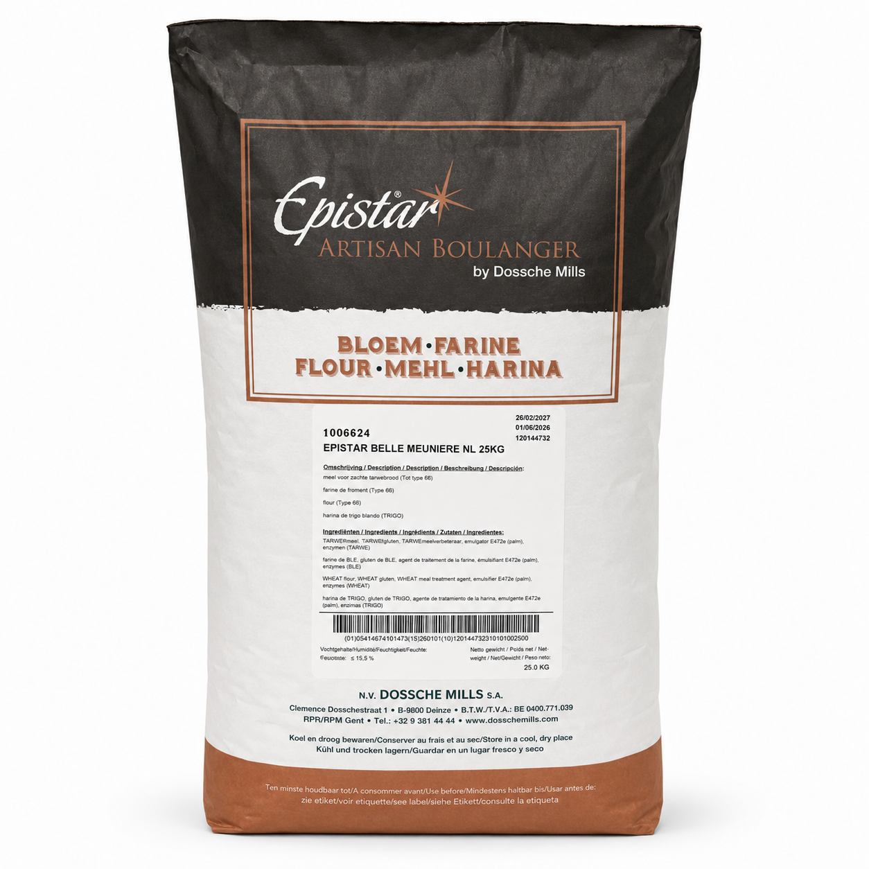 Dossche Mills Epistar Belle Meunière NL / Stokbroodjes Bloem - 25 Kg