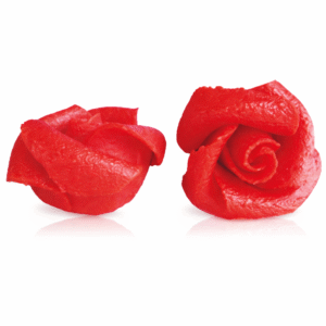 Marsepeinen Roosjes Rood - Set van 4