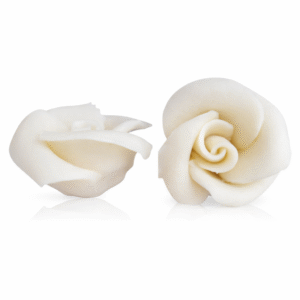 Marsepeinen Roosjes Wit - Set van 4