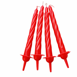 Kaarsjes Rood Met Houder(100)