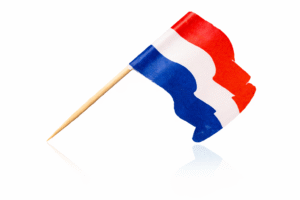 Prikker NL vlaggetje wapperend