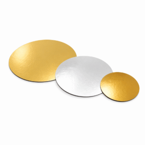 Kartons Goud / Zilver Rond 24cm 10 stuks