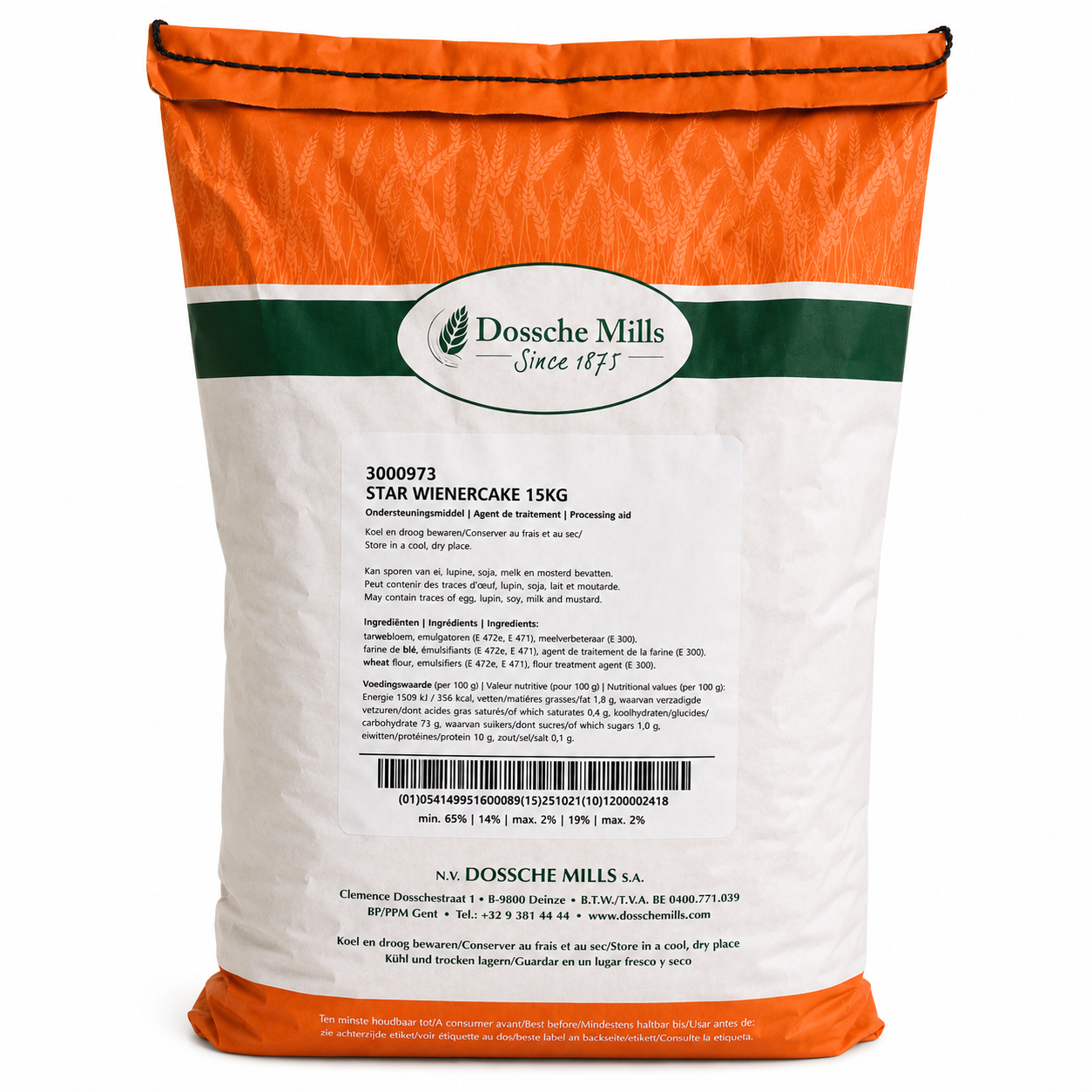 Dossche Mills Wiener Cakemix - 15 Kg