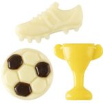 Voetbal chocolade Schildjes mix 12 stuks