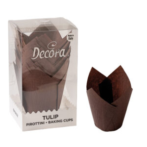 Muffin Vorm Tulp Bruin 24st