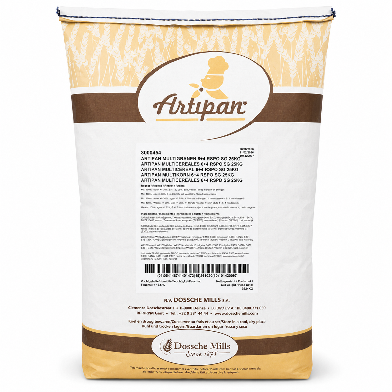 Dossche Mills Multigranen Broodmeel - 25 Kg