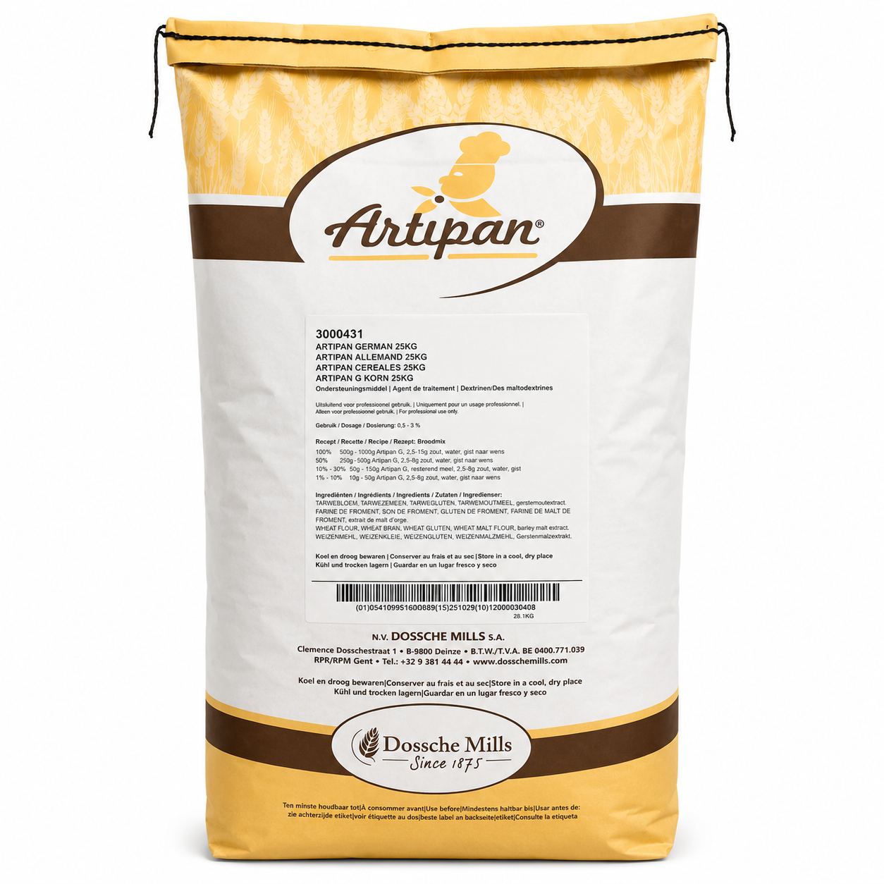 Dossche Mills 6-granen Broodmeel -25 Kg