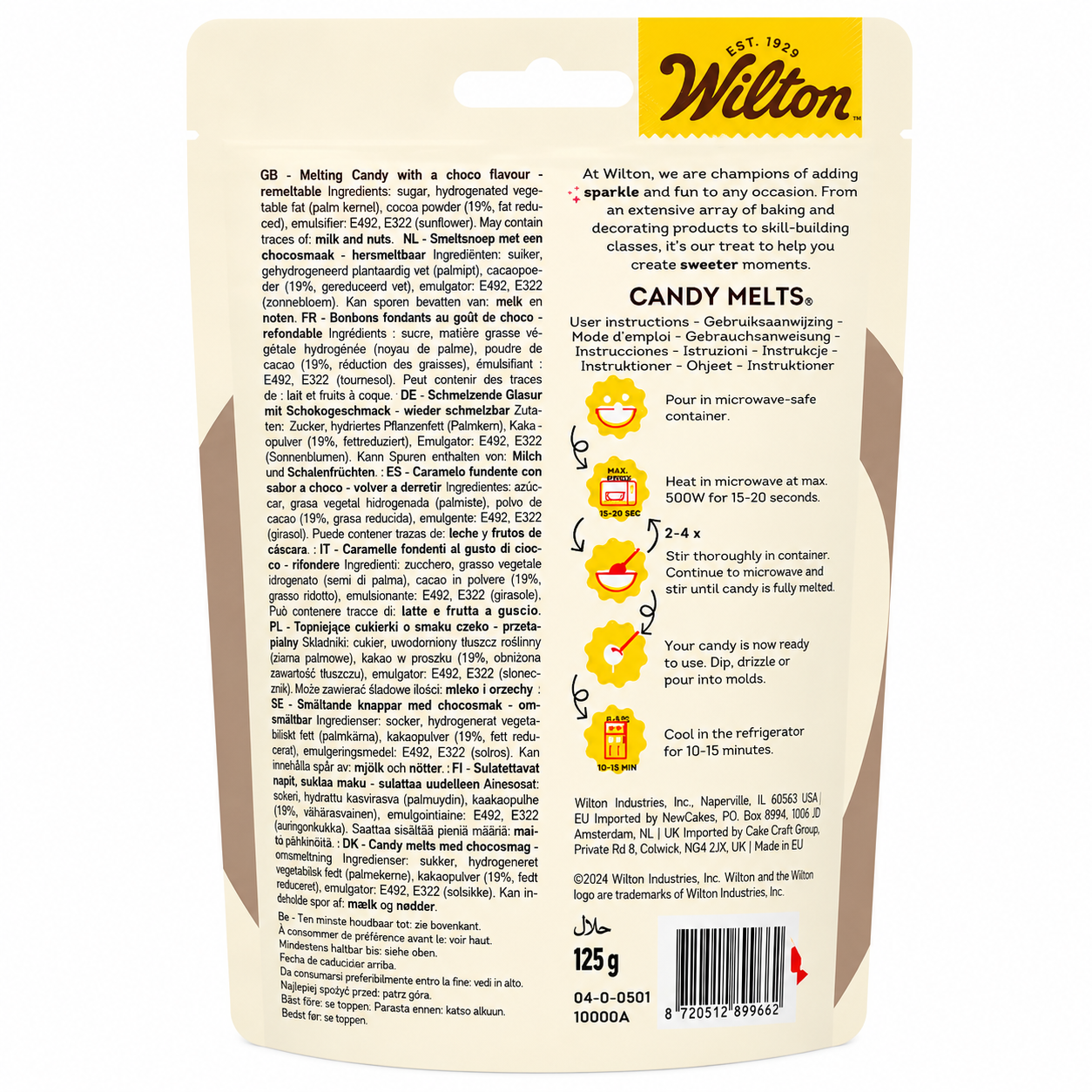 Wilton Candy Melts® 125g - Donkere Cacao - Afbeelding 2