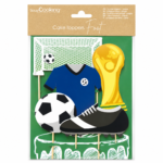 Cake Topper Voetbal 5 Stuks